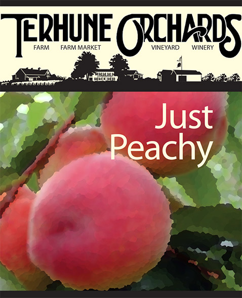 just peachy wine label