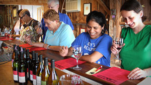 people drinking wine