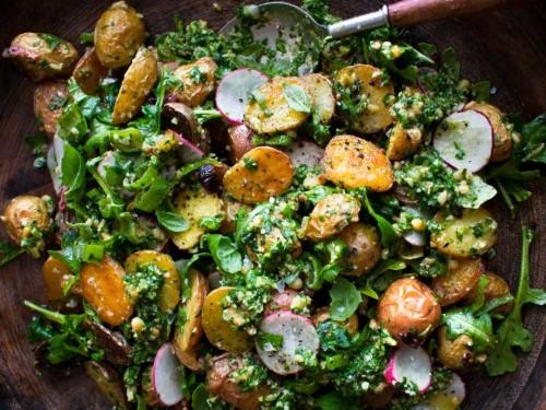 arugula pesto potato salad