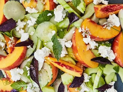 peach cucumber salad