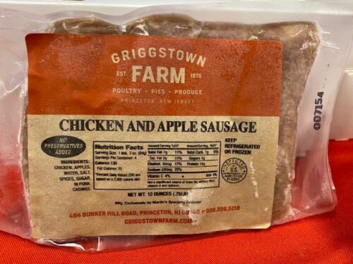 Griggstown Chicken and Apple Sausage