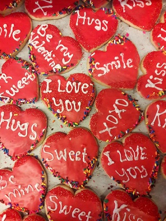 valentine's heart cookies