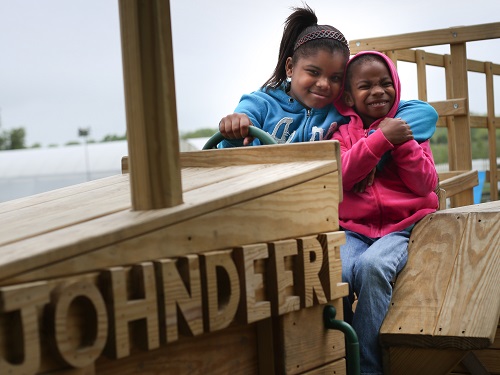 girls wooden tractor