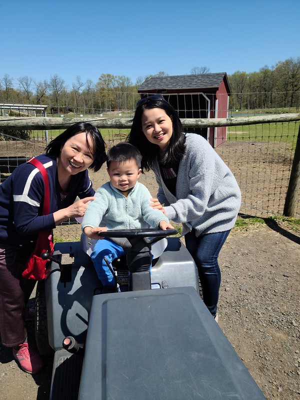 family on tractor